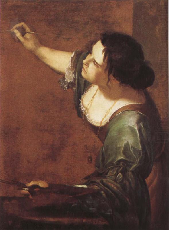 Sjalvportratt as allegory over maleriet, Artemisia  Gentileschi